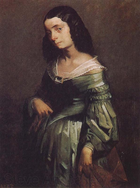 Jean Francois Millet Portrait of Fise Norge oil painting art